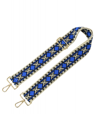 2" Wide Aztec Tribal Pattern Guitar Strap  SS050R BLUE